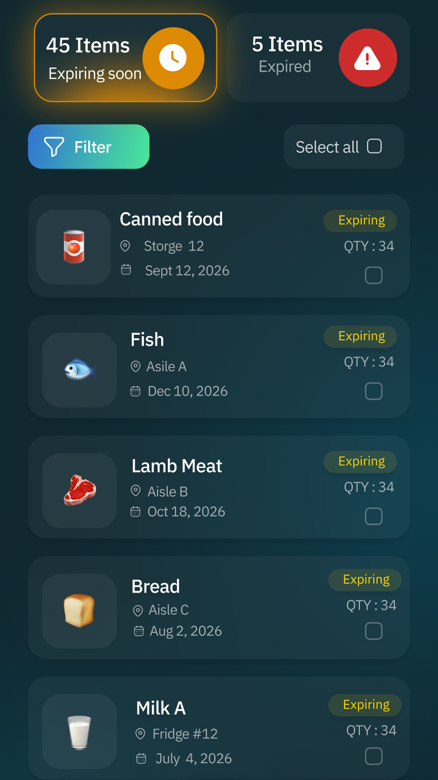 SimSim app expiry list in English